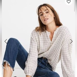 Madewell Meadow Shirt in Windowpane